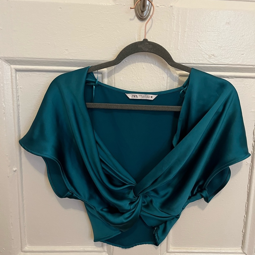 Turquoise Zara top